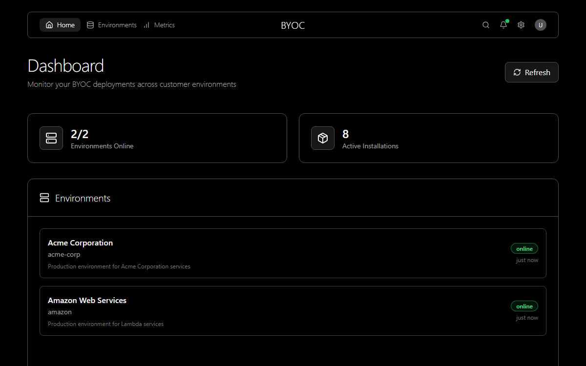 BYOC Deployment Platform